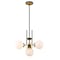 Z-Lite Parsons 4 Light Chandelier, Matte Black, Olde Brass & Opal 477-4MB-OBR - alternate 1